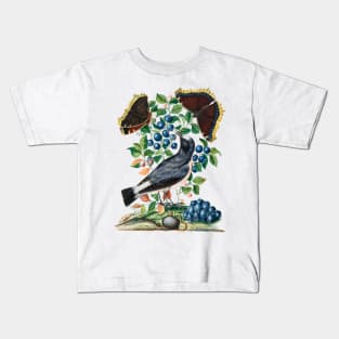 Northern Wheatear, Bilberry and Camberwell Beauty and Pupa Kids T-Shirt